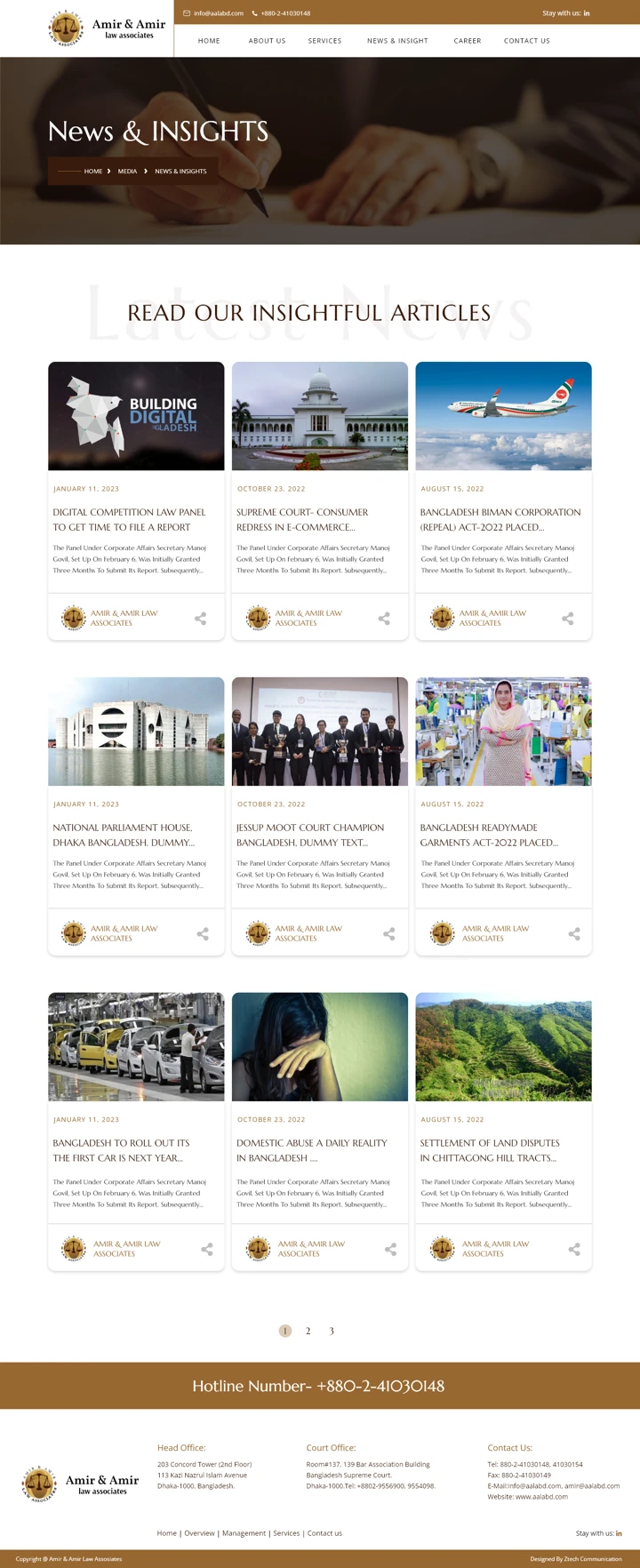 Amir & Amir Law Associates: News & insights, desktop website design