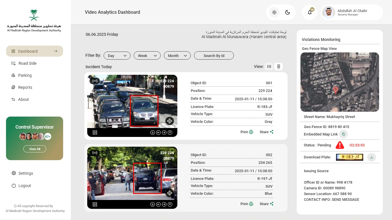Car Parking — Violation monitoring — pending