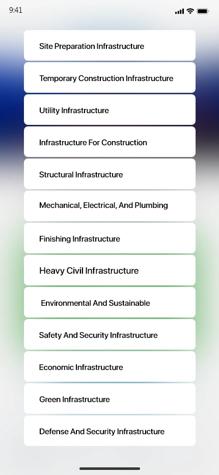 CCDB — Infrastructure 01 app screen