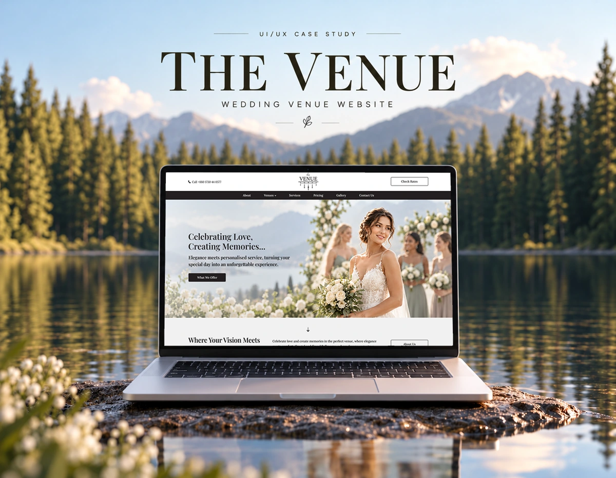 The Venue wedding venue website — UI/UX case study