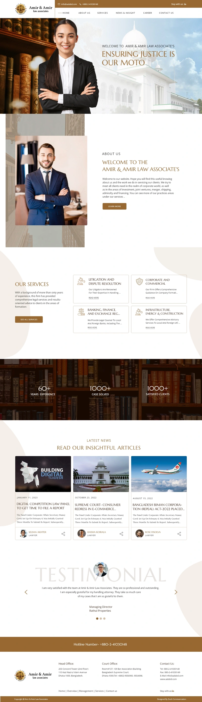 Amir & Amir Law Associates complete website design