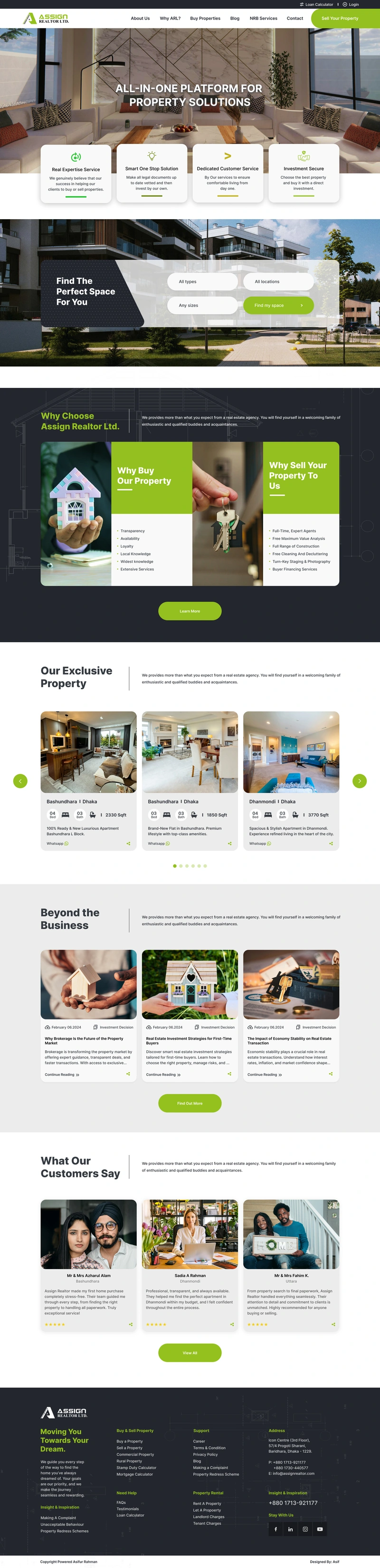 Assign Realtor complete website design