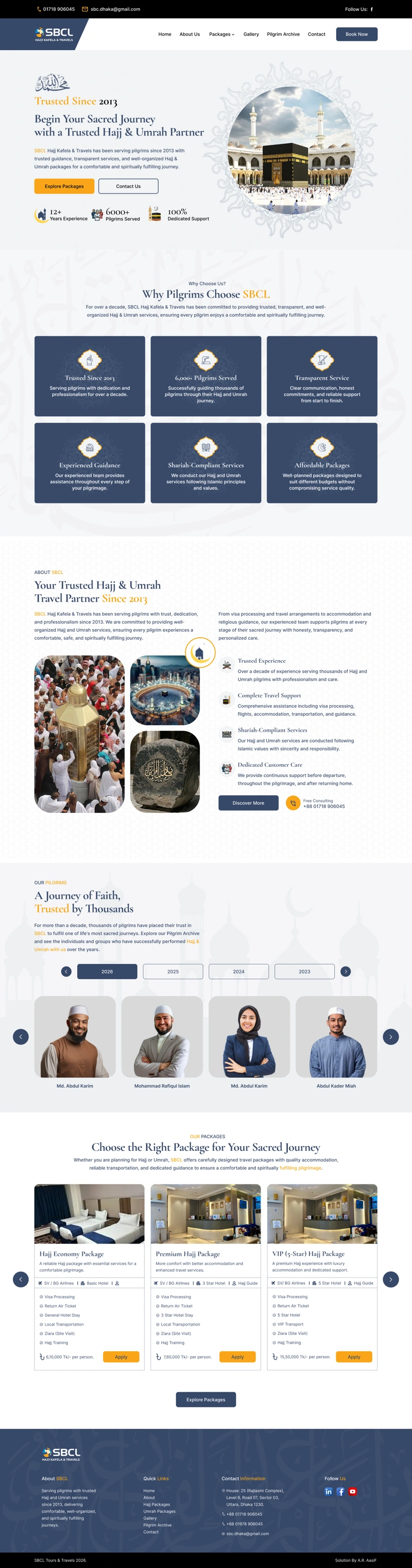 SBCL BD complete website design